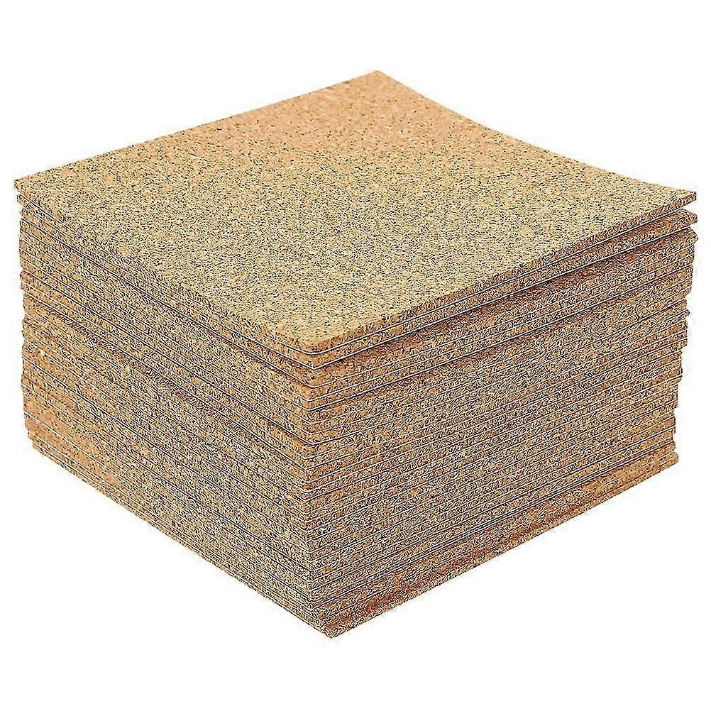 Square Cork Backing Adhesive Sheets for DIY Craft Coasters 60Pcs