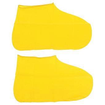 Waterdichte siliconen schoenovertrekken ter bescherming van schoenen, oranje, antislip.