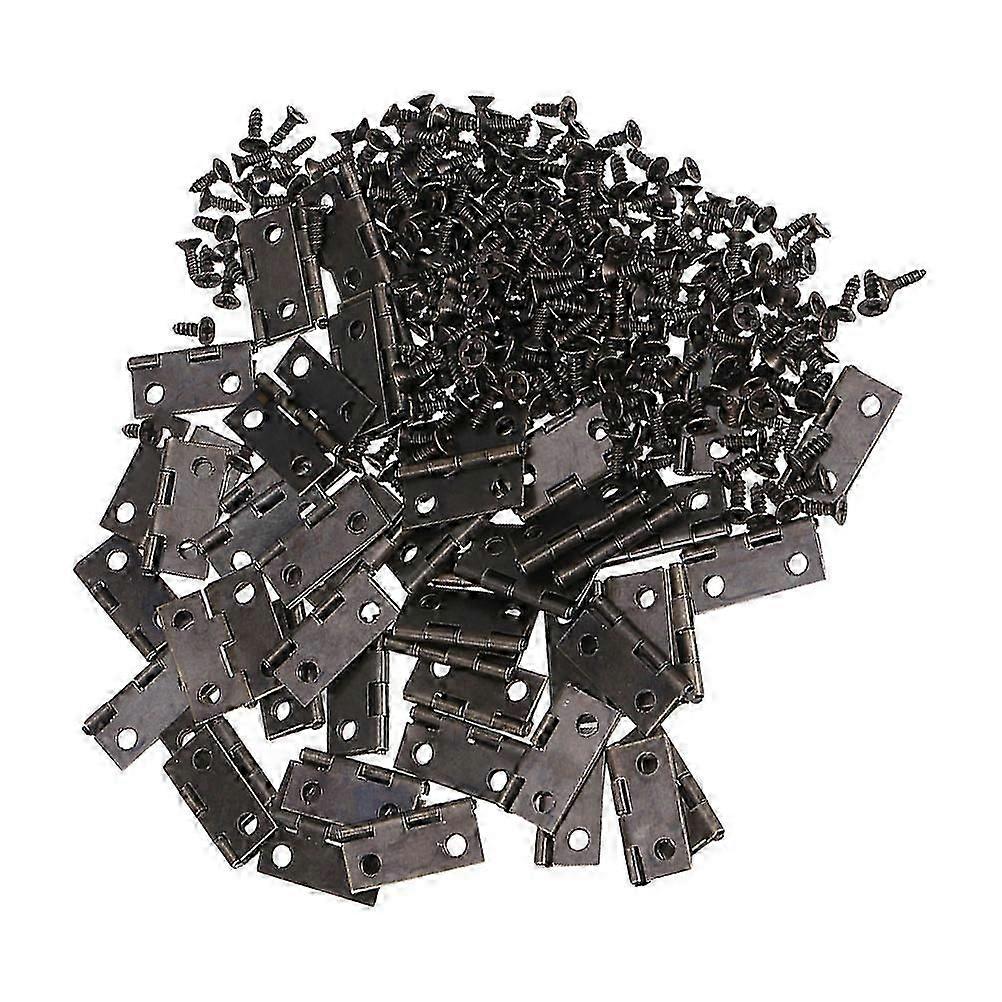 Spring Hinge Coffee 100Pcs Automatic Self Closing Hinges with Screws