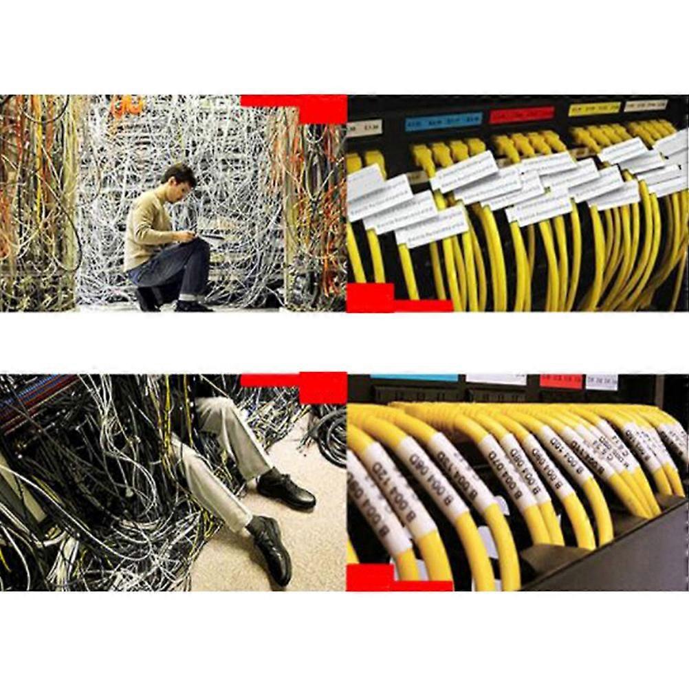Network Cable Labels Stickers for Identification Markers 15 Sheets Multicolor