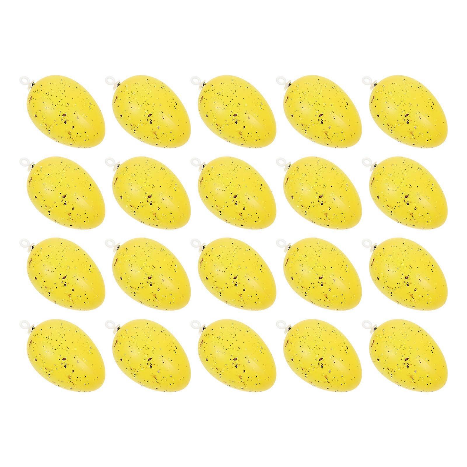 Festival Decorative Easter Eggs Simulation Plastic Egg for Decor 20Pcs