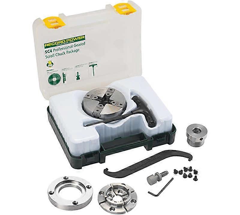 Record Power 62063 SC4 Professional Geared Scroll Chuck Package