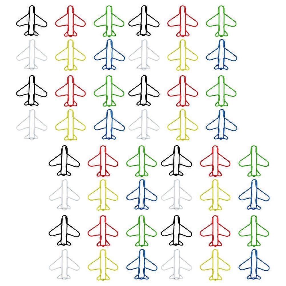 Colored Airplane Paperclips for Office Use 70Pcs Multi-Function Plane Shaped Clips