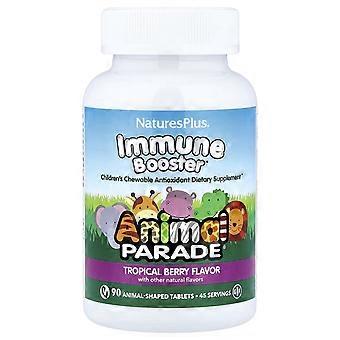 NaturesPlus, Animal Parade®, Immune Booster, Tropical Berry, 90 Animal-Shaped Tablets, 2-Pack