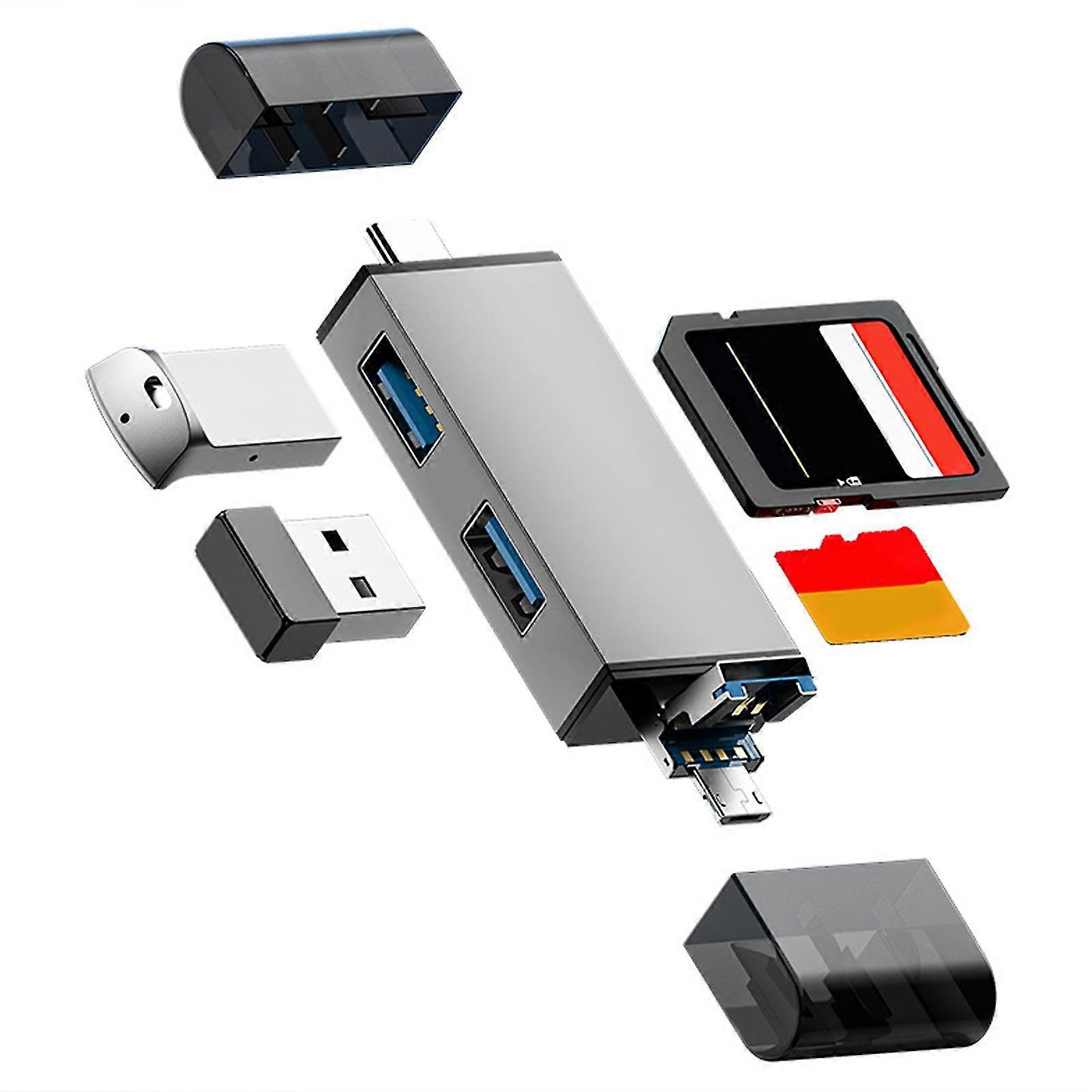 USB3.0 Multi-function Card Reader Stable Multiple Port Adapter Reader for Phone Tablet Computer-nbh