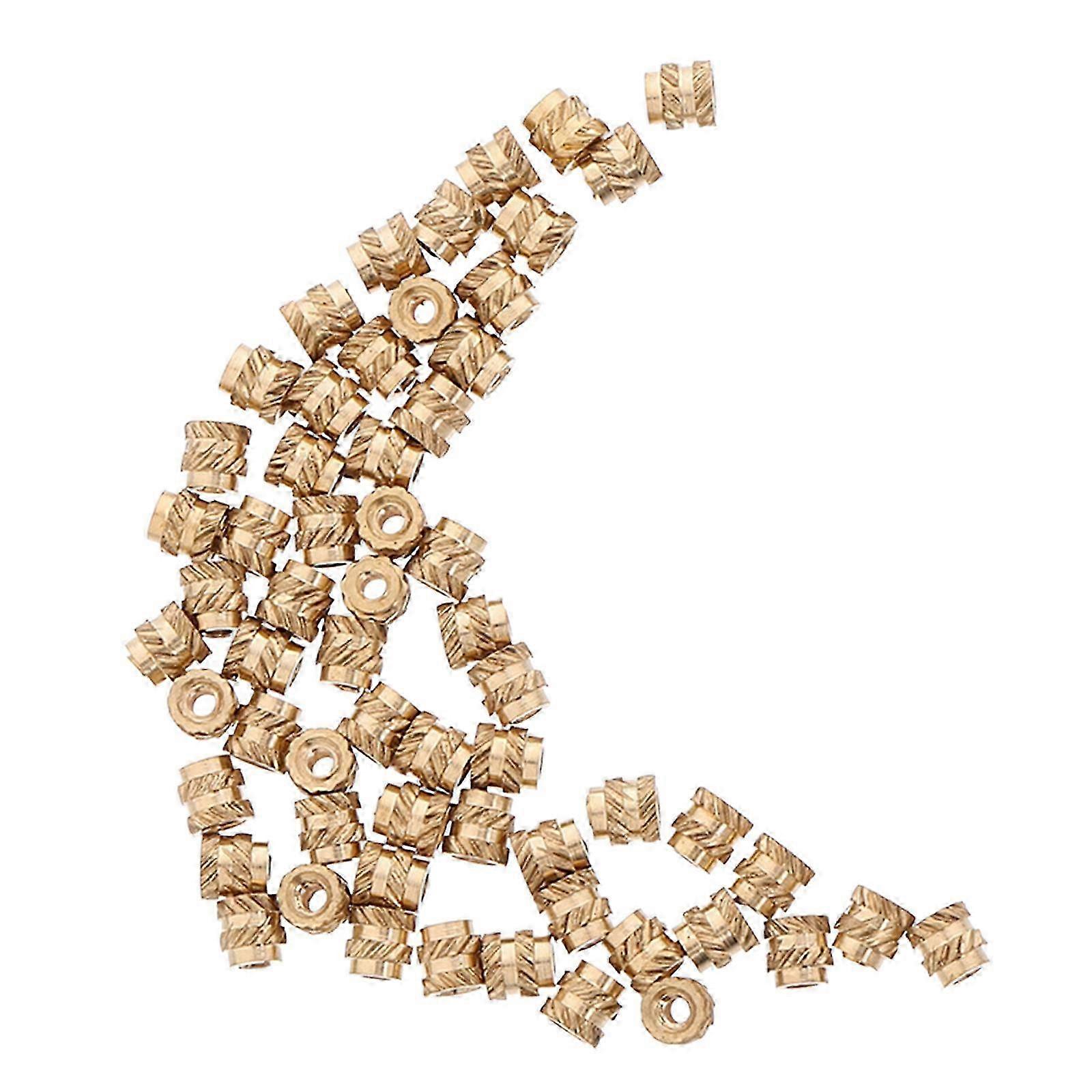 Copper Threaded Insert Nut compatible withWood Bolt Fixing 60Pcs Brass Inserts