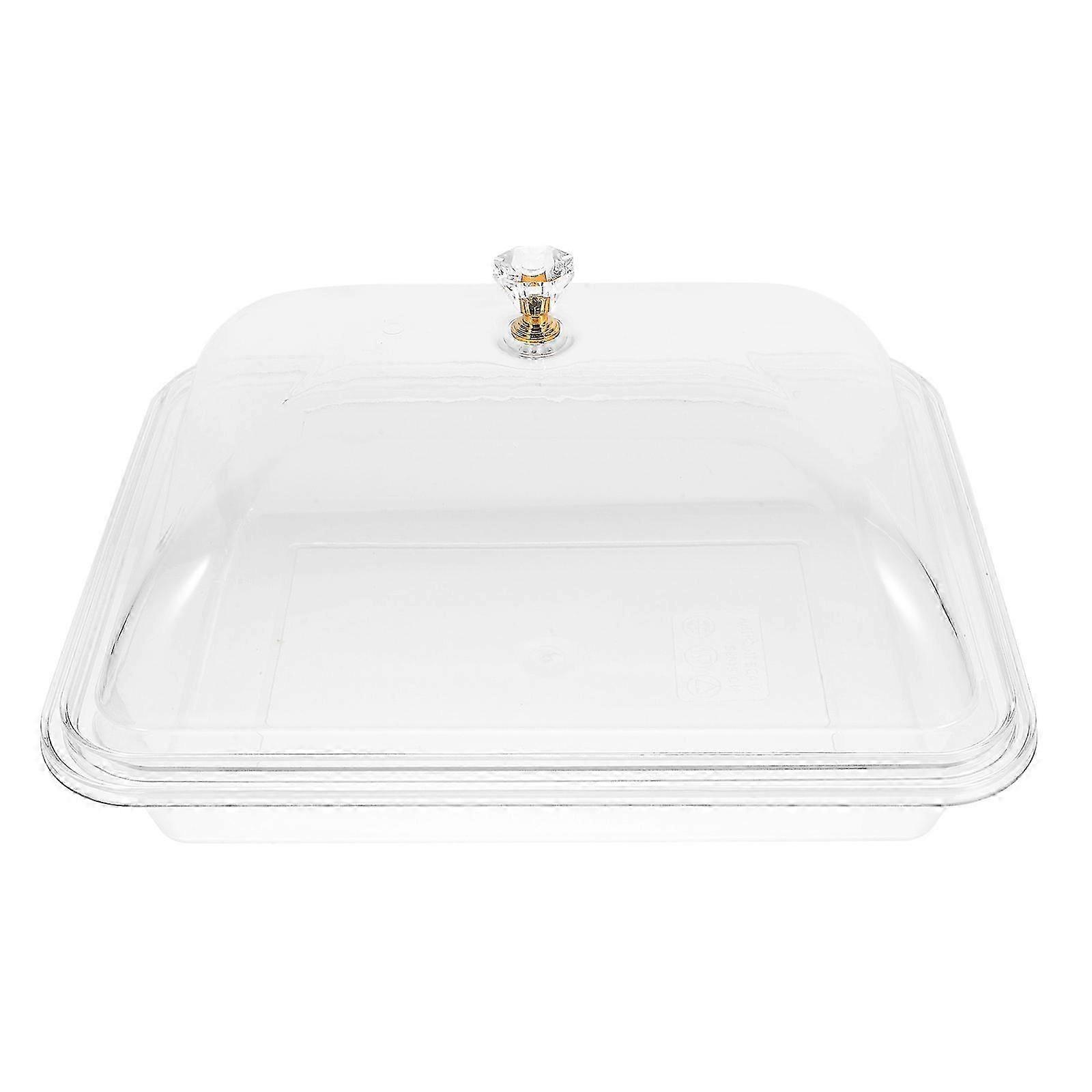 Household Serving Tray Multi-function Dessert Tray Transparent Fruit Tray Dinner Accessory