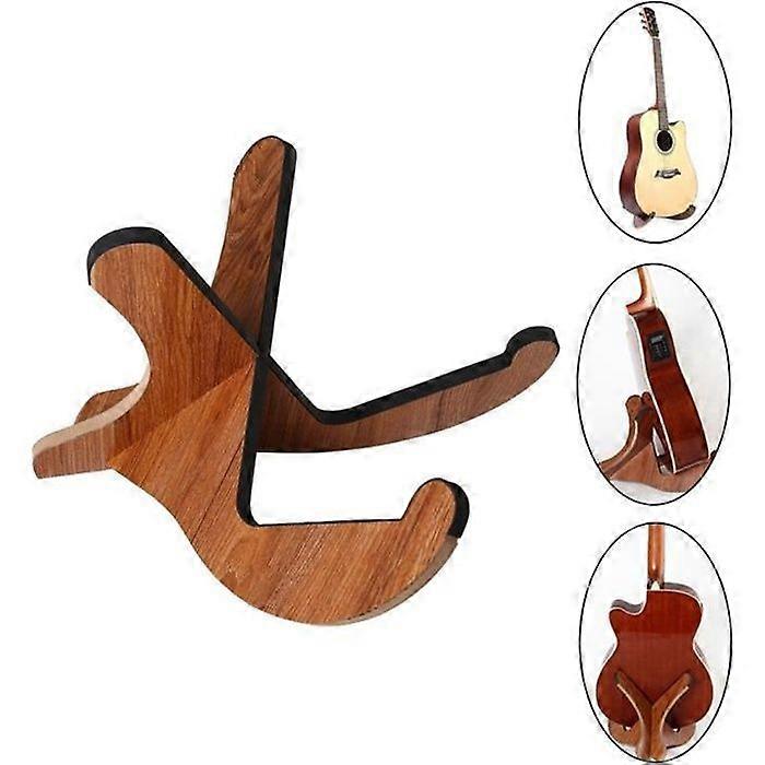 Gitarrställ Universalt gitarrställ i trä, hållare för stränginstrument, X-ramsmodell