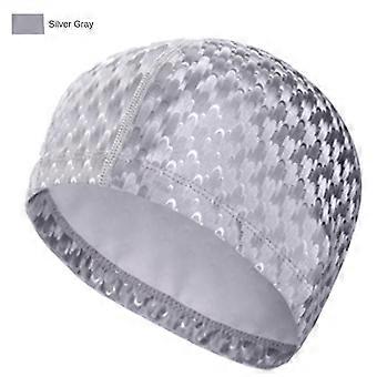 Comfortable Swimming Cap Elastic Solid Color Swimming Cap Diving Caps Women High