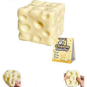 Big Cheese Squishy, Jumbo Slow Rising Cheese Cube Stress, Soft Sensory Block