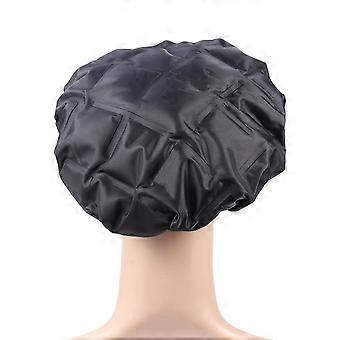 Gelhårvarmehettedamper for hårstyling, svart