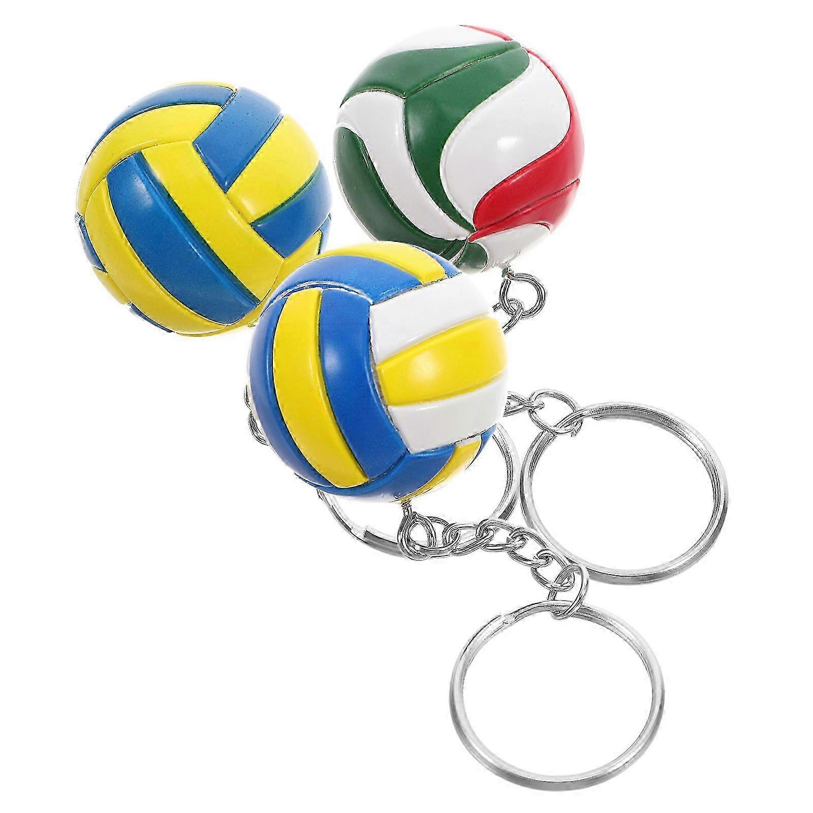 3Pcs Multi-function Key Chains Decorative Volleyball Keychains Portable Keychains
