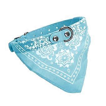 Adjustable Pet Collar with Professional Serging, Lightweight Design Ensures Comfort and Durability for Daily Wear Light Blue S 26-27