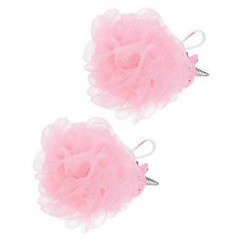 2Pcs Unicorn Bath Mesh Shower Ball Pouf Loofahs Exfoliating Bath Sponge compatible with Kids