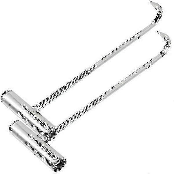 2pcs Manhole Cover Lifters Drain Grate Pull Hook Tools