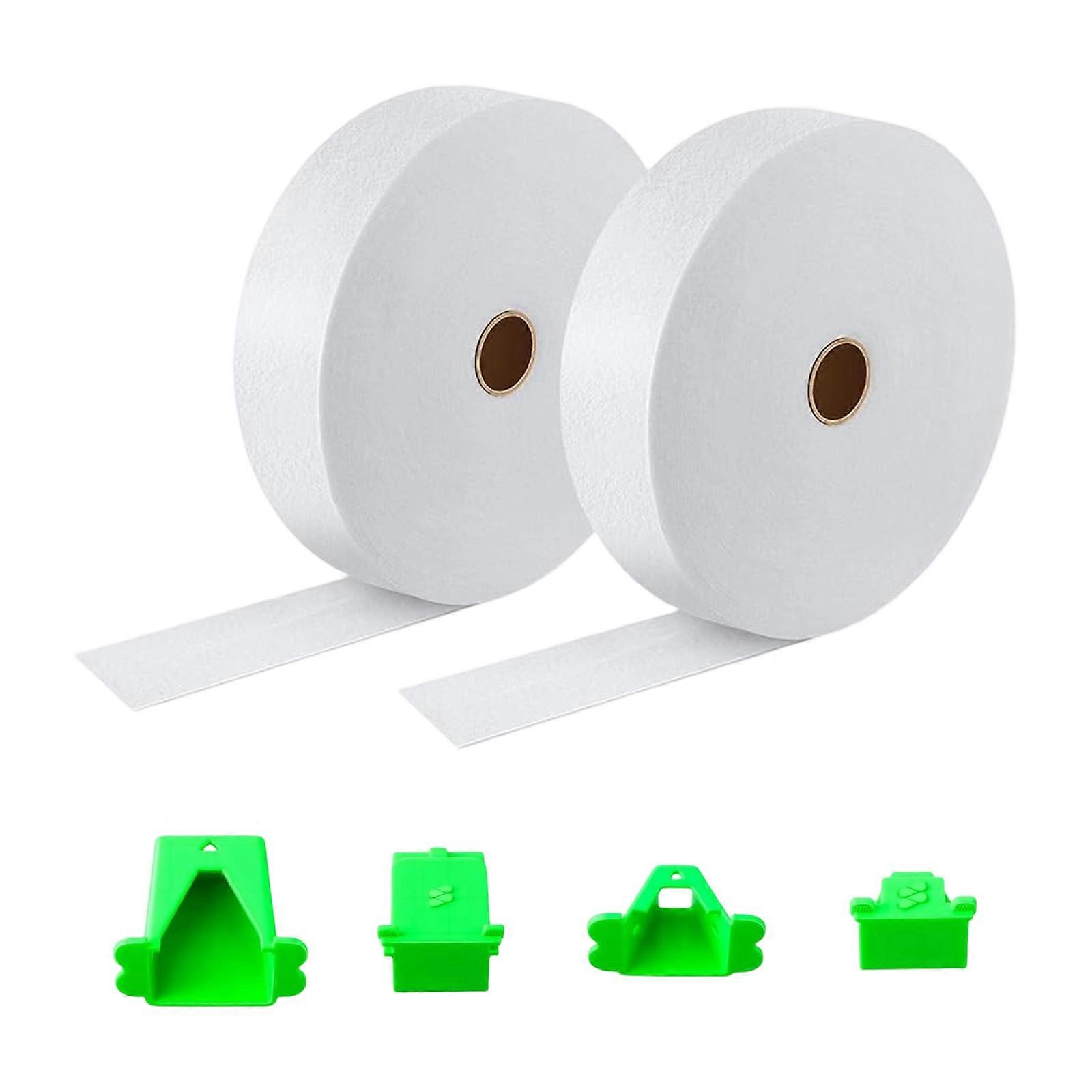 Kit de loisirs créatifs en tissu avec rouleaux de ouate et guides tubulaires, rouleaux blancs pour une utilisation sur table et une manipulation quotidienne DIY multicolore
