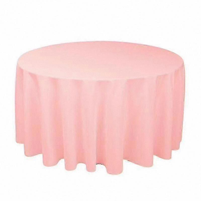 Wedding Round Polyester Tablecloth, Durable Solid Color Table Cover