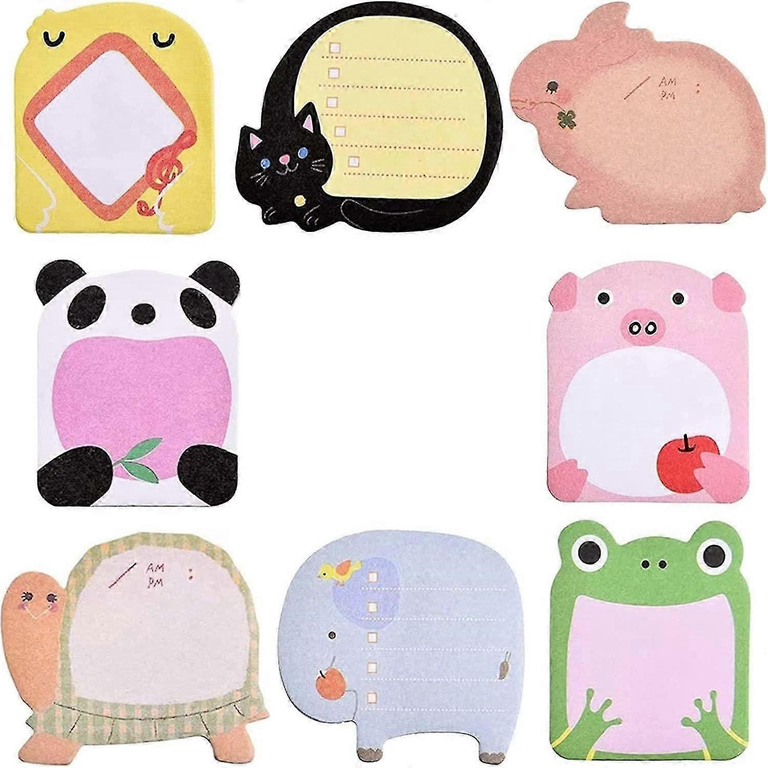 8 Pack Cartoon Message Notes Self Sticky Notes Refrigerator Sticky Notes  Students Home Office