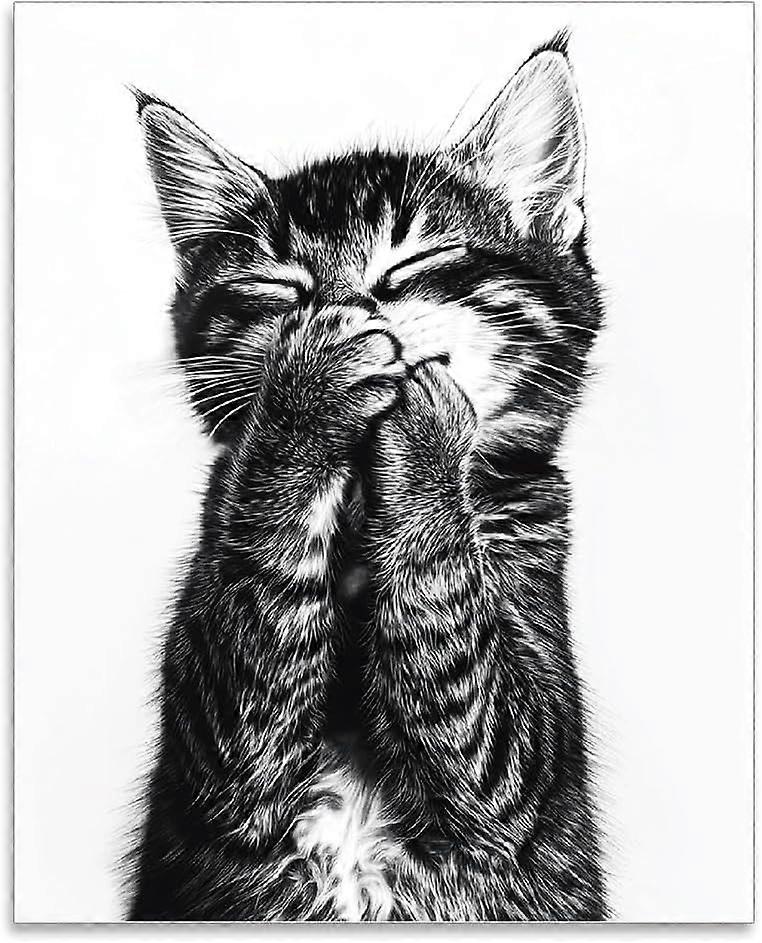 Rectangle Coated Paper Wall Decorations Cat Shape 280x350mm