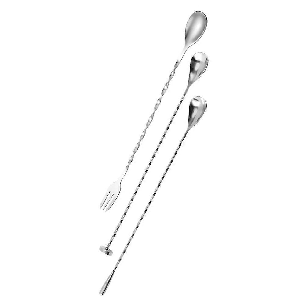 Stainless Steel Stirring Spoon Multi-Function Mixing Spoon for Stirring 3Pcs