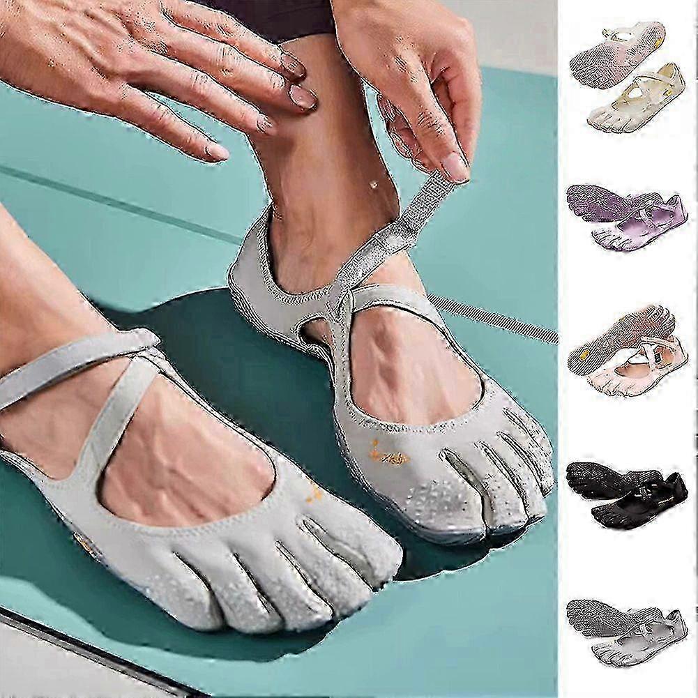 Ballerines FiveFingers à orteils séparés, chaussures minimalistes respirantes, antidérapantes et légères pour le yoga, le pilates et la danse p-AZ