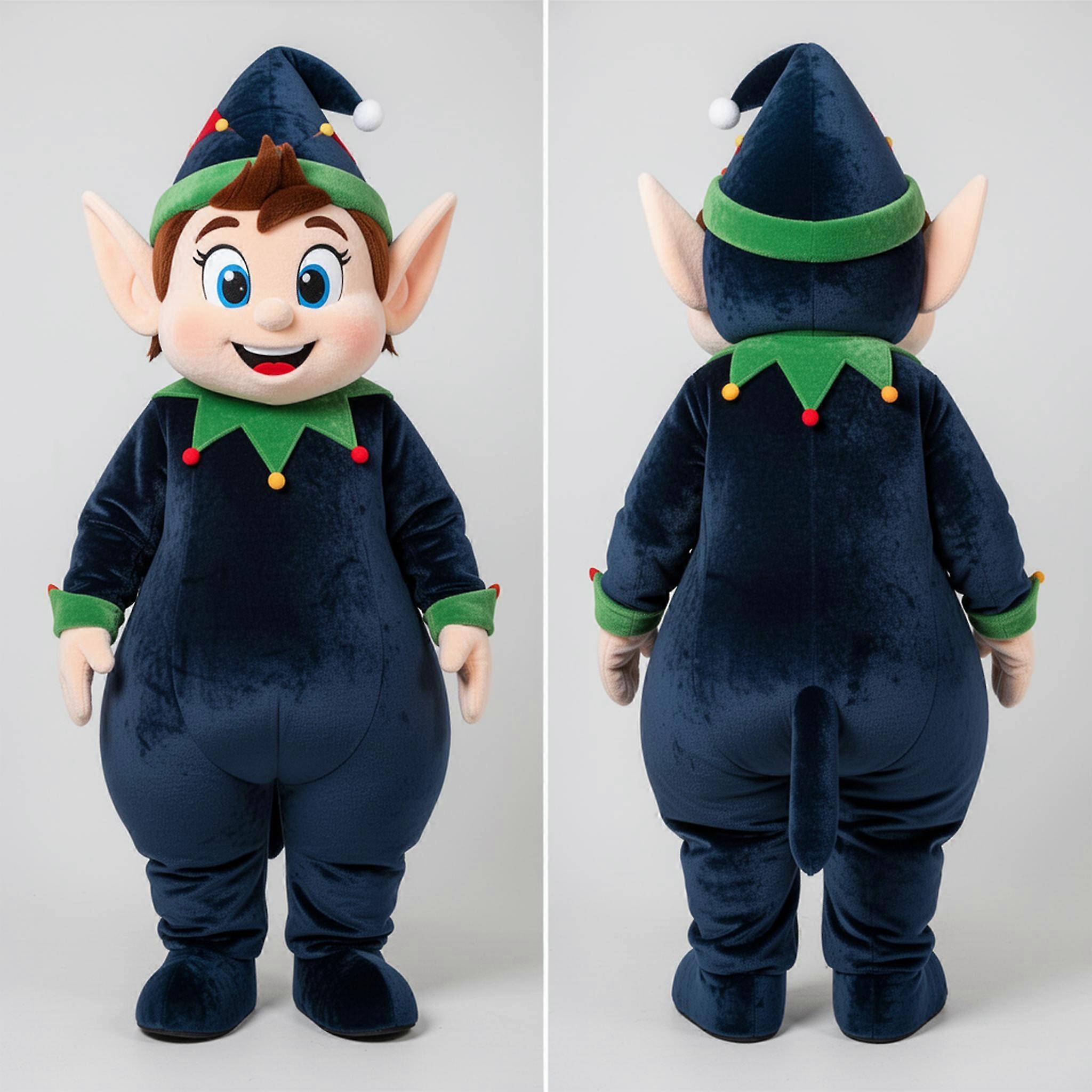 MASTICOT Midnight Blue Tuxedo Elf Mascot