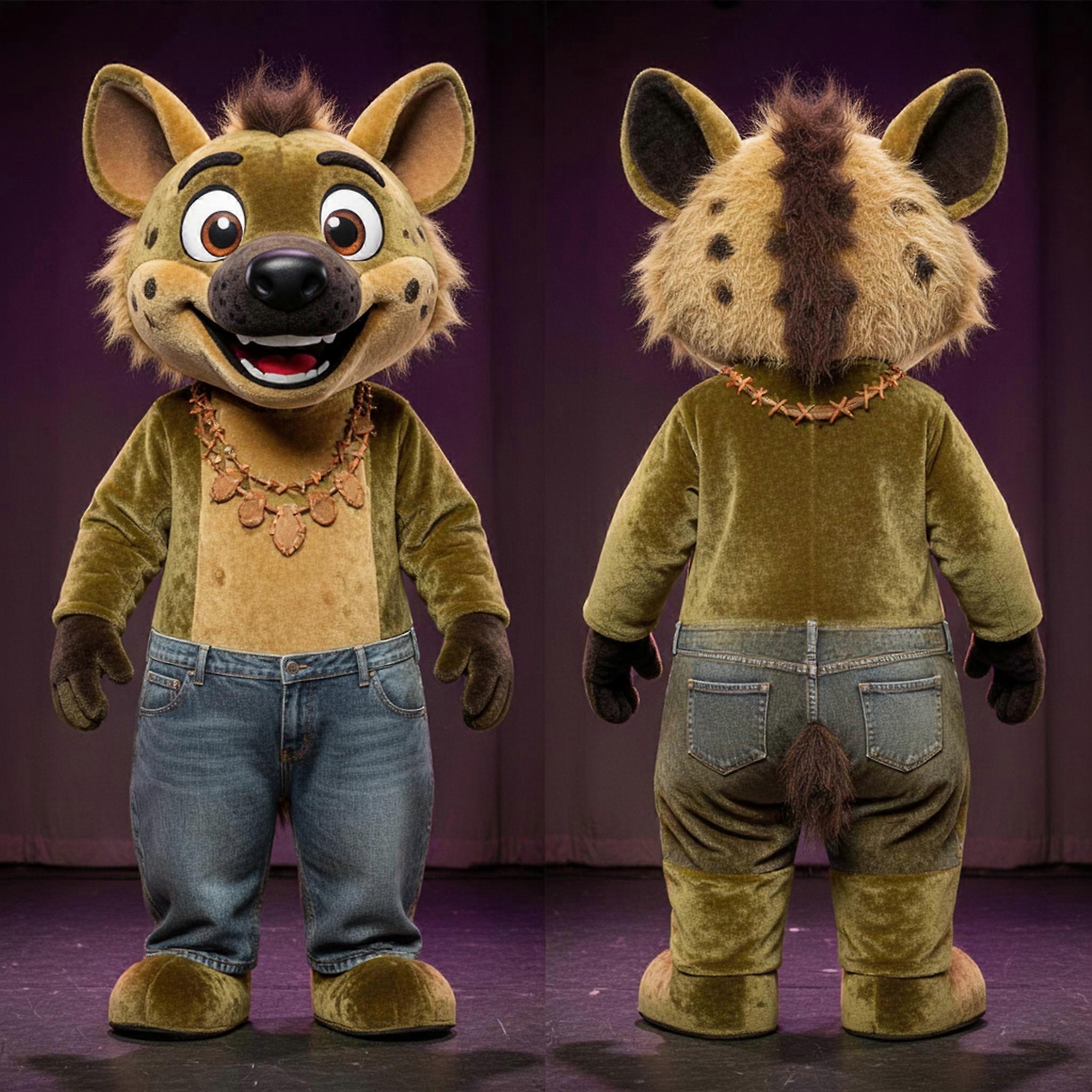 MASTICOT Olive Cartoon Hyena Mascot