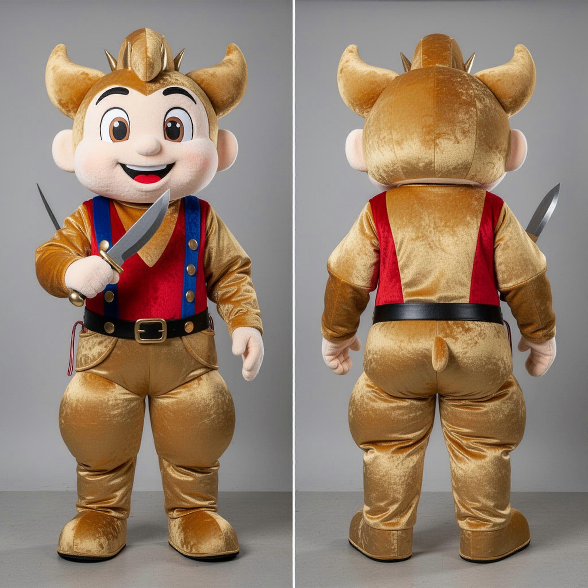 MASTICOT Golden Satin Knife Thrower Mascot