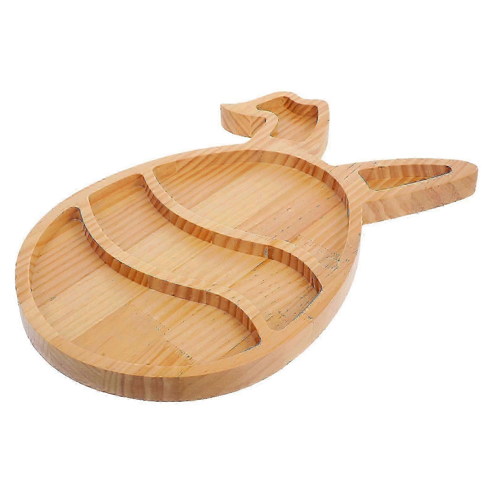 Wooden Serving Tray Rabbit Shaped for Easter Appetizers