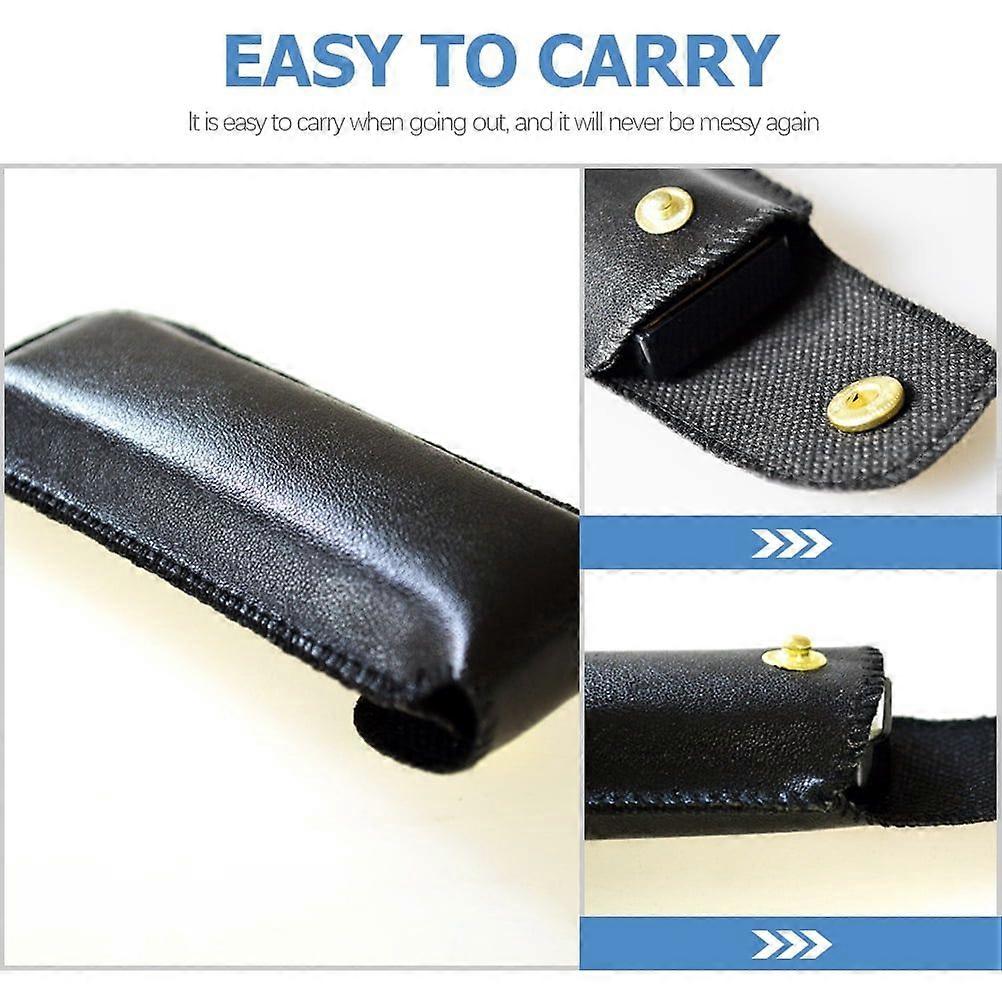 4pcs Harmonica PU Leather Cases Harmonica Storage Carrying Hard Cases Harmonica Holder