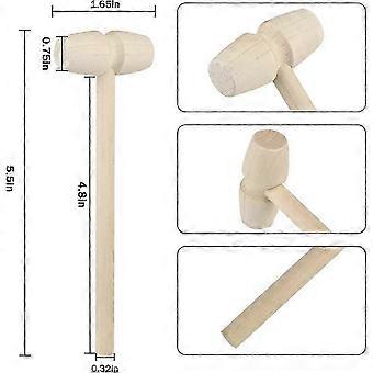 10pcs mini martelo de madeira, martelo criativo e bonito para meninos e meninas (côncavo)
