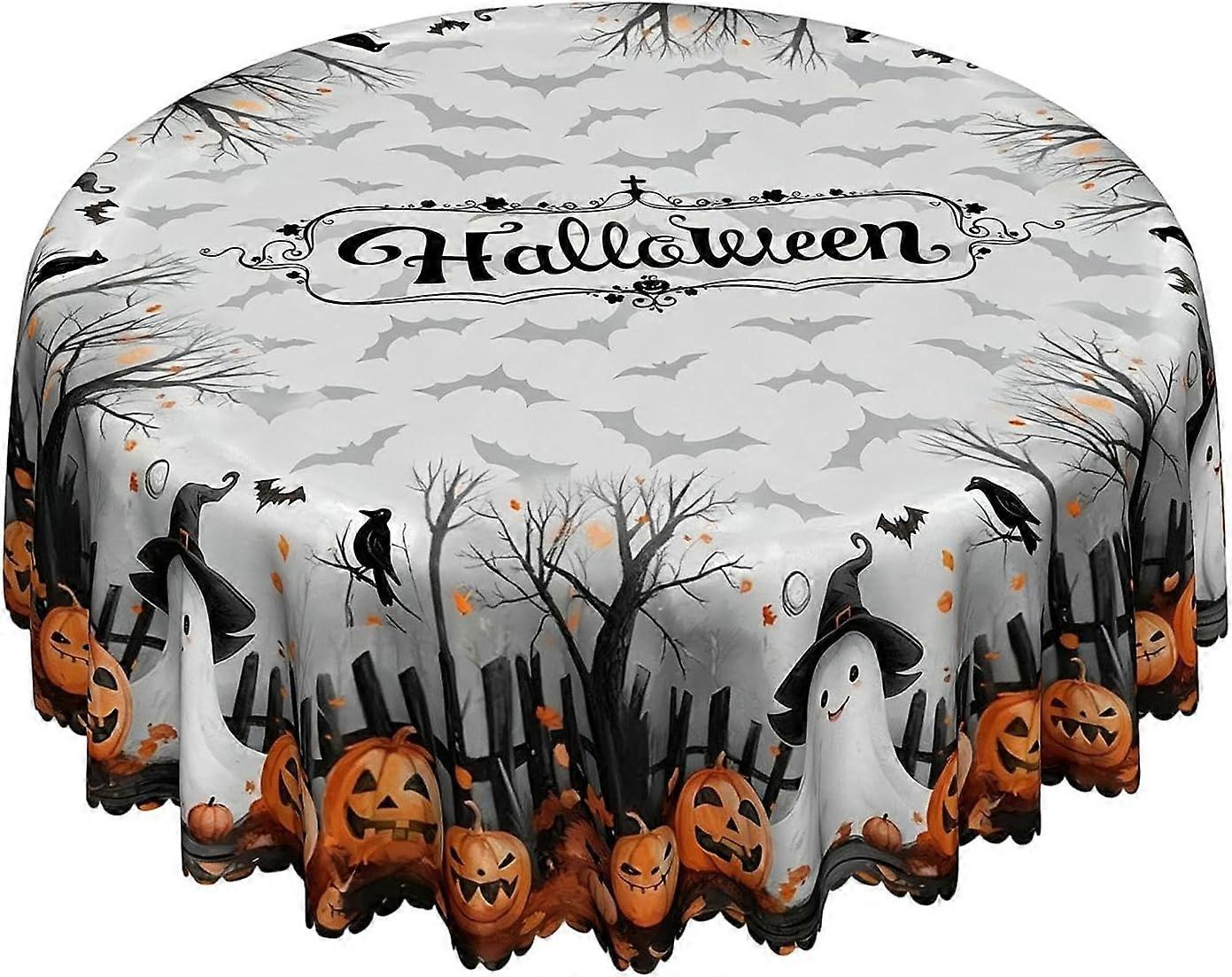 HalloweenWashable Protector Scary Terrifying | Fun Ghost Tablecloth fo