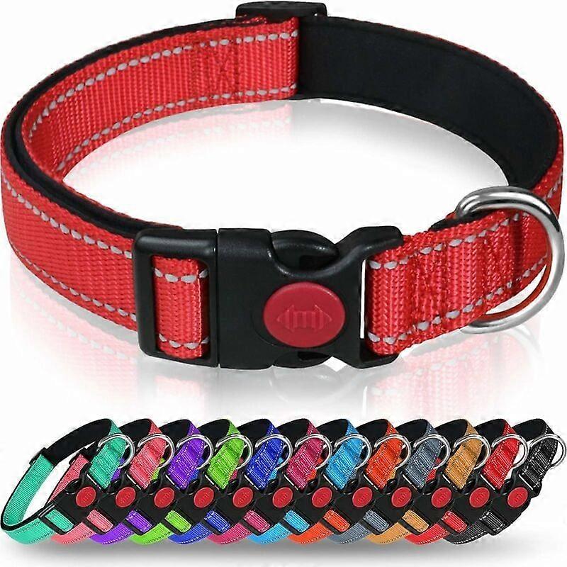 Reflective Dual-D-Ring Quick-Release Dog Collar