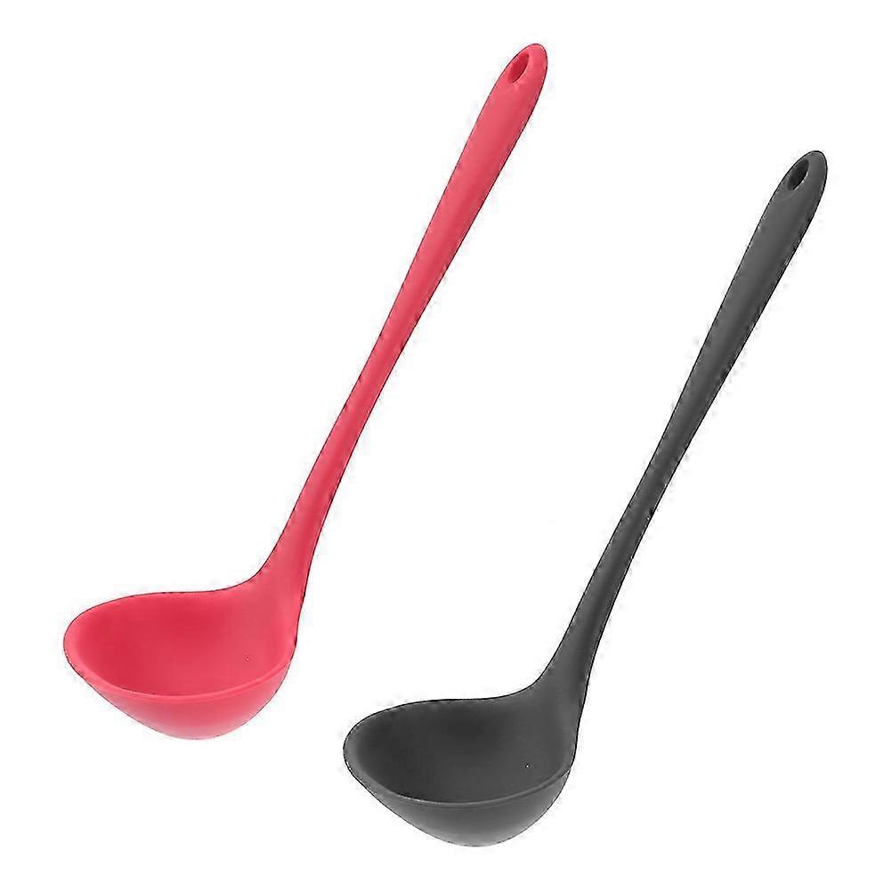 Ergonomic Silicone Soup Spoon Set