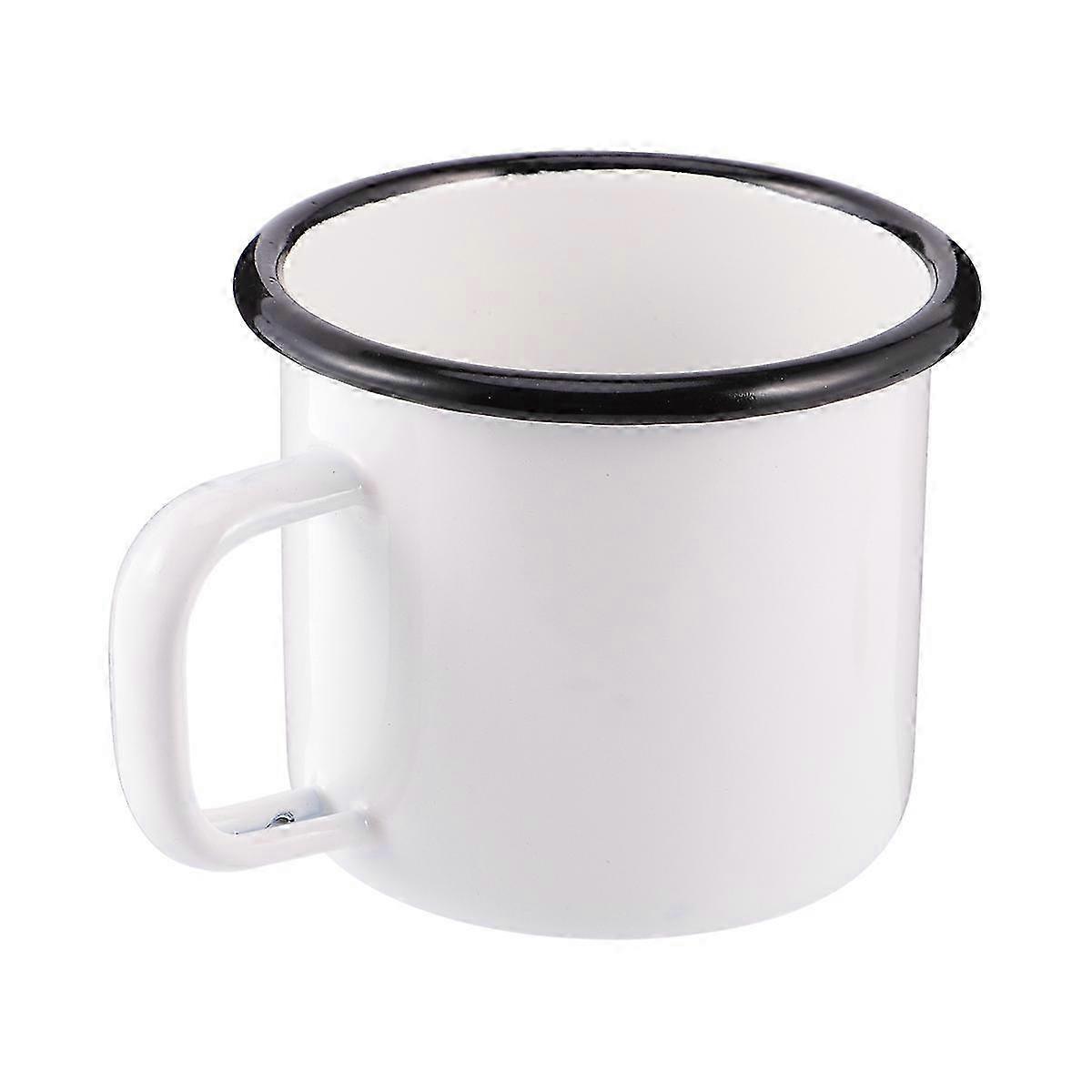 Microwave-Safe Retro Enamel Ceramic Cup