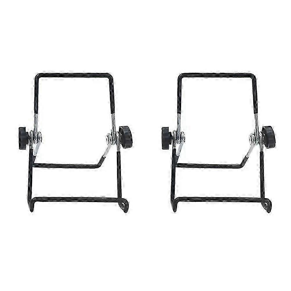 adjustable Folding Solar Panel Electronic Stand with 2 Mounting Brackets, Black, 2 PiecesJJ
