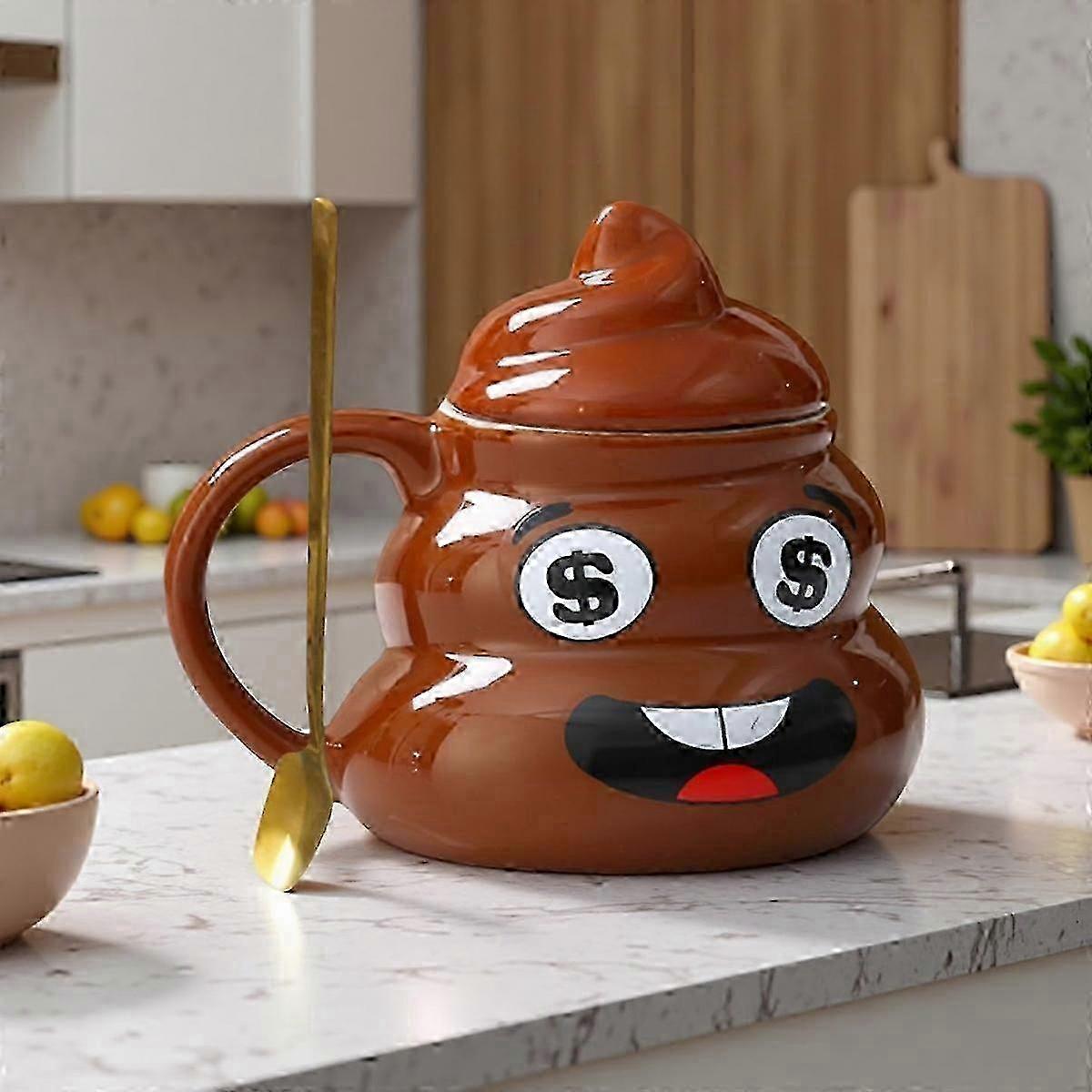Poop-Shaped Ceramic Mug 480ml