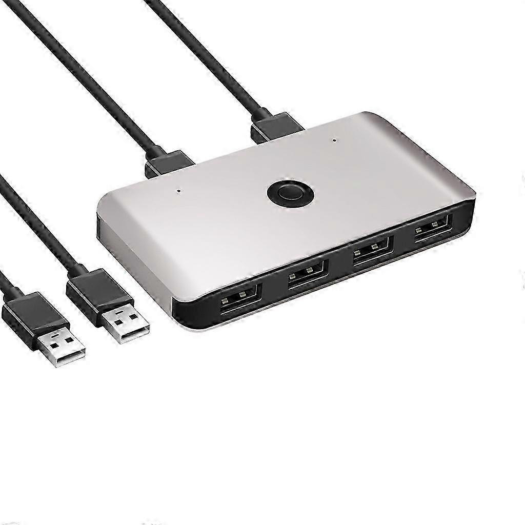 4-Port USB Sharing Switch for 2 PCs