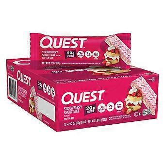 Quest Nutrition, proteiinipatukka, mansikkakakku, 12 patukkaa, 60 g/kpl