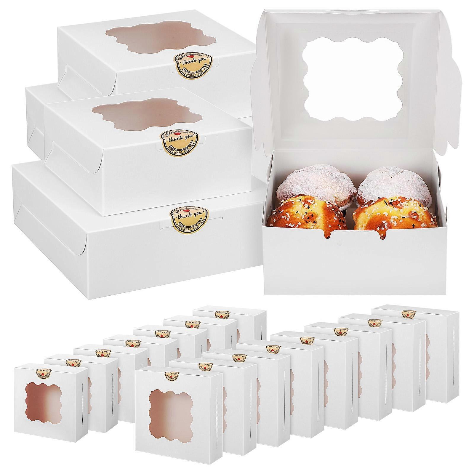 Egg Cake Boxes White Paper Packaging Boxes for Party 20Pcs Cupcake Containers