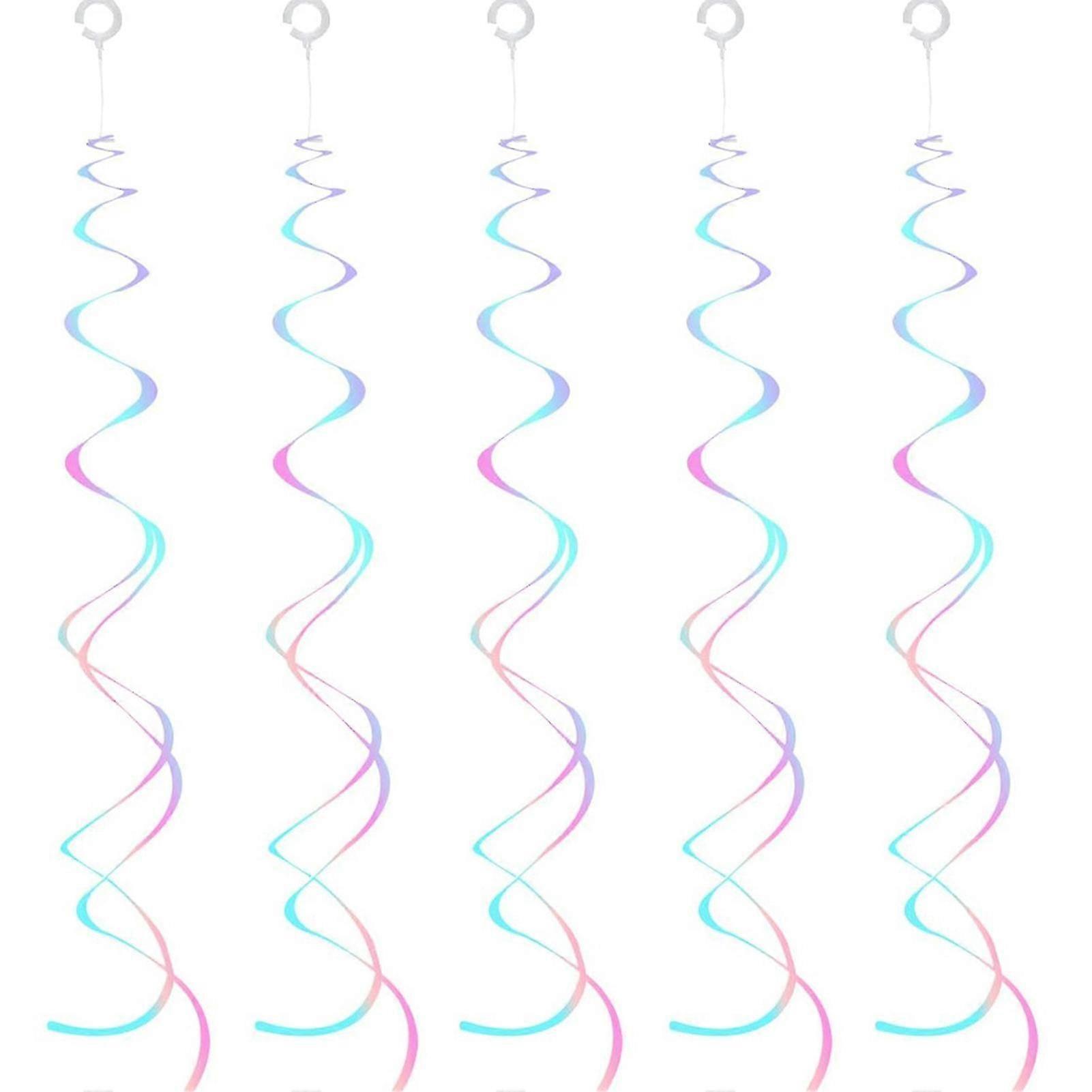 70cm Iridescent Hanging Swirl Set