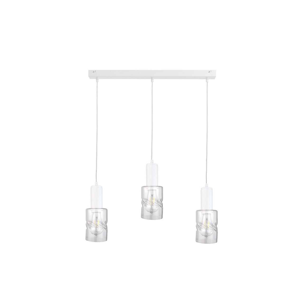 Cross Bar Pendant Ceiling Light White, 60cm, 3x E27