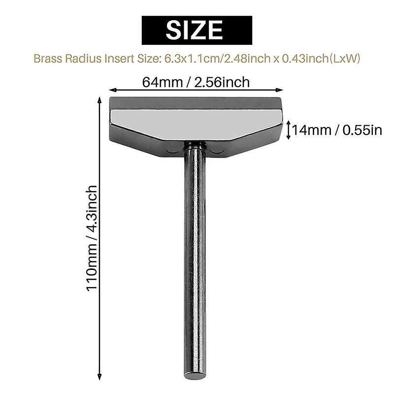 Luthier Set Guitar Fret Press Caul Fingerboard Pressing Tool + 9Pcs Radian Fret Inserts with Hex Wr