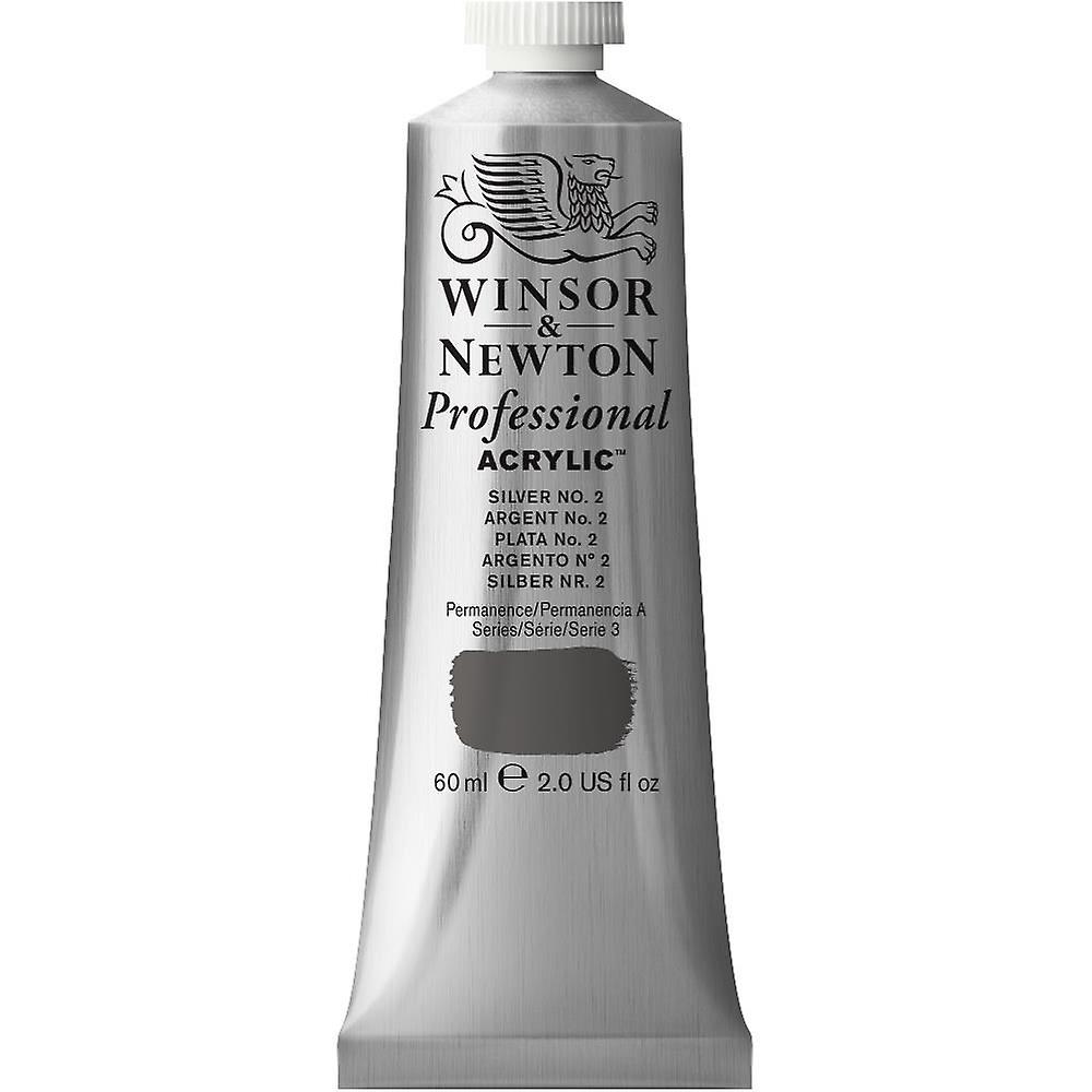 Winsor & Newton Professional Acrylic 60ml, 624 Silver #2, S3