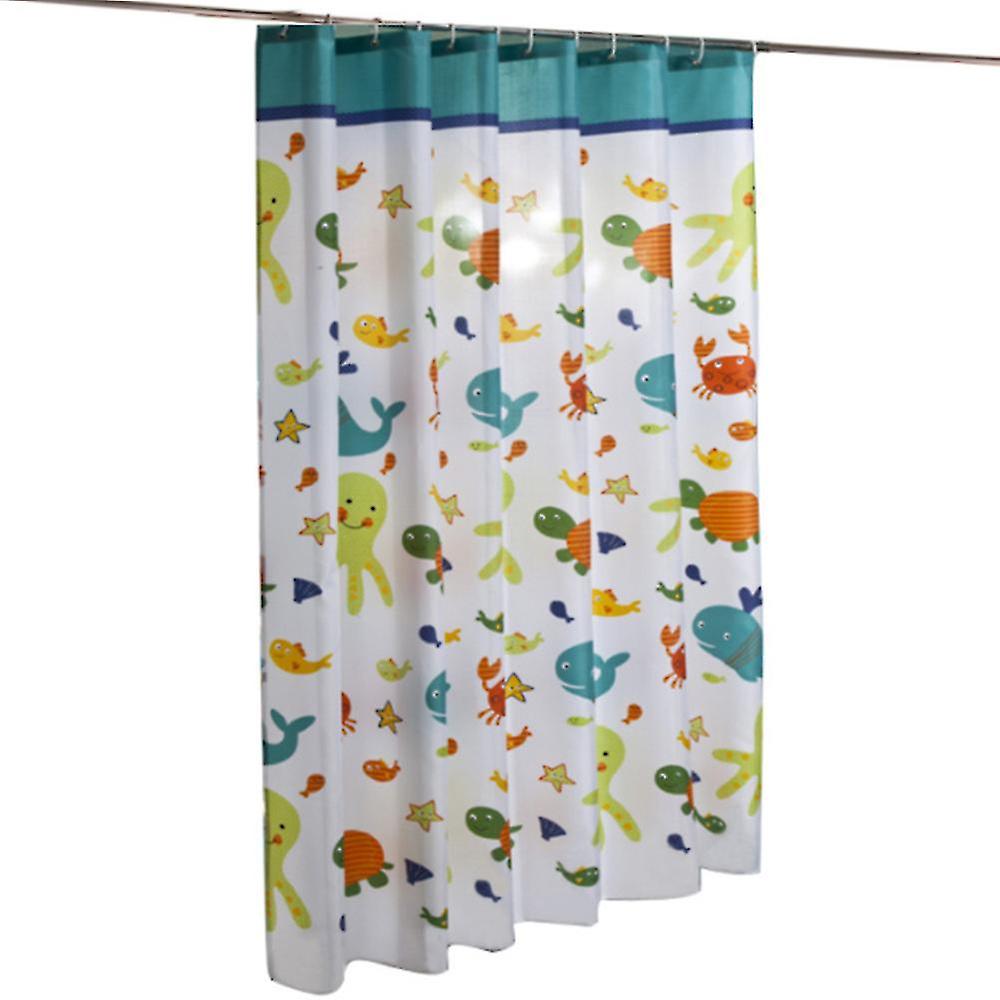 Home Shower Curtain, Cartoon Pattern Polyester Shower Curtain Thickene