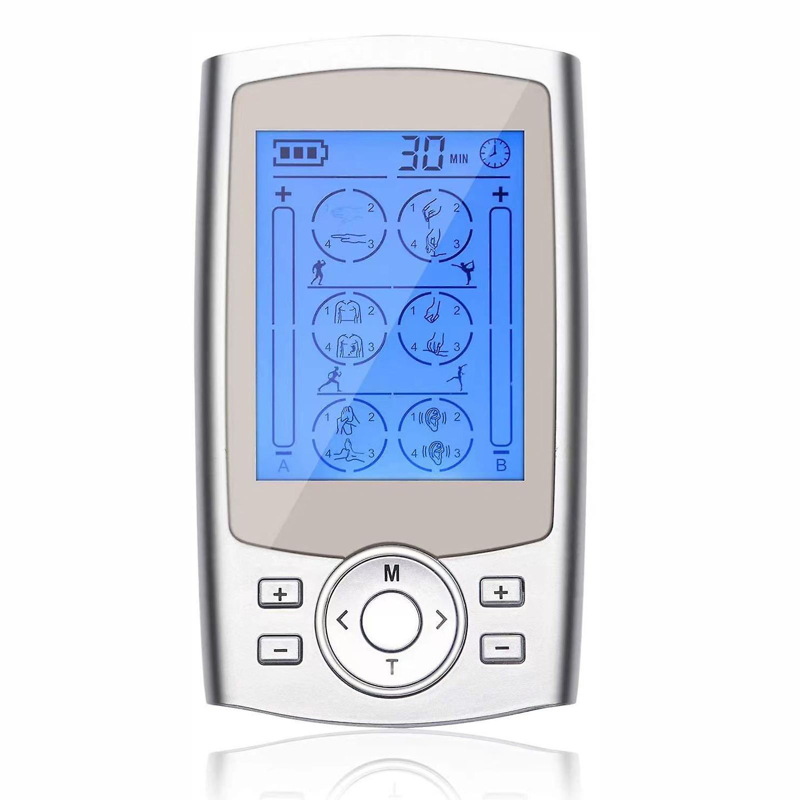 2 Channels TENS&EMS Stimulation Device with 24 Modes and 20 Strength Levels Adjustable Pulse