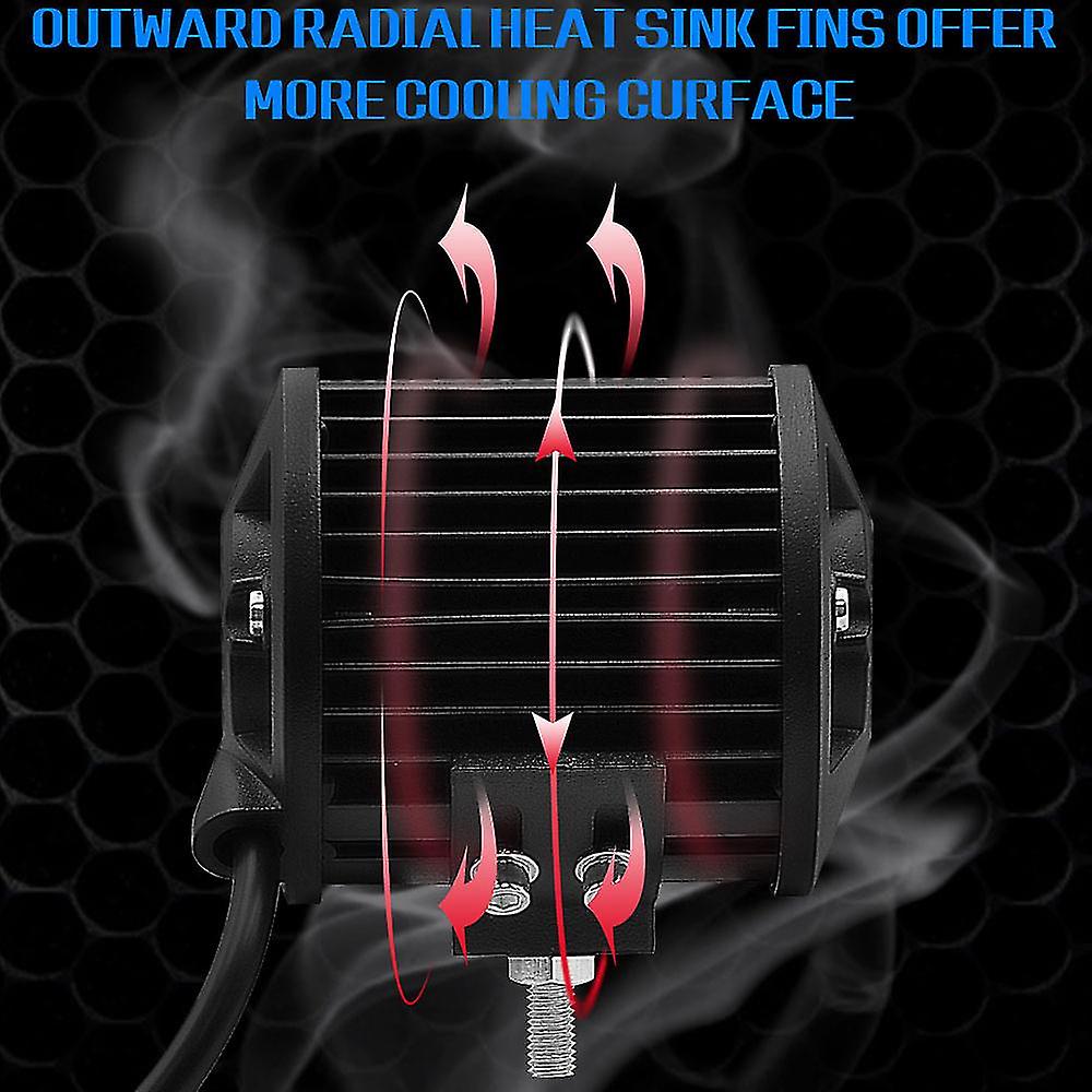 Led Flood Light Nilight LED Light Bar 2PCS 60W 4Inch Triple Row Spot Flood Combo Lights W/Wiring Kit Light Bars For Trucks - Foto 8