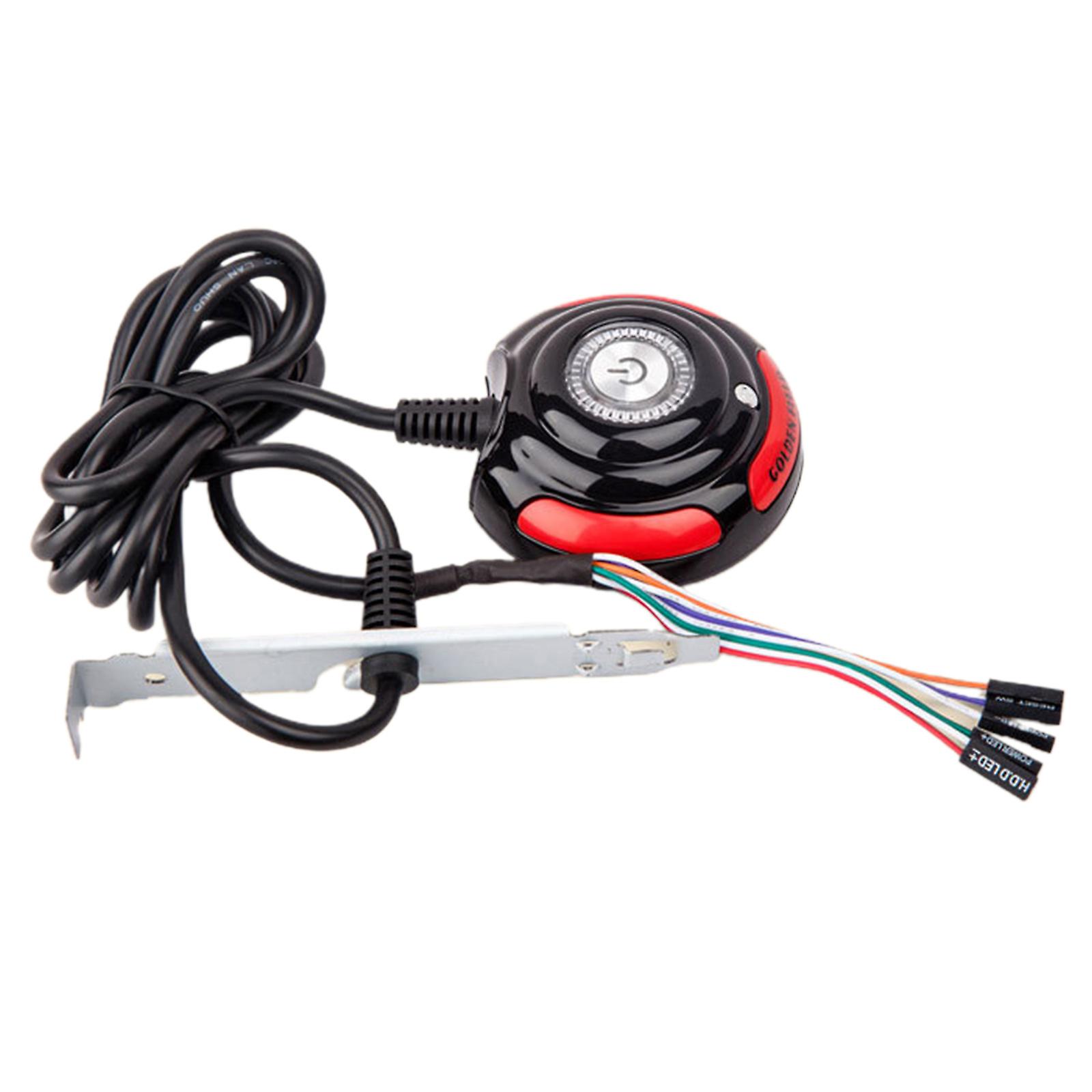 PC Desktop Power Cable On/Off Push Button ATX Computer Switch with 160cm Cord