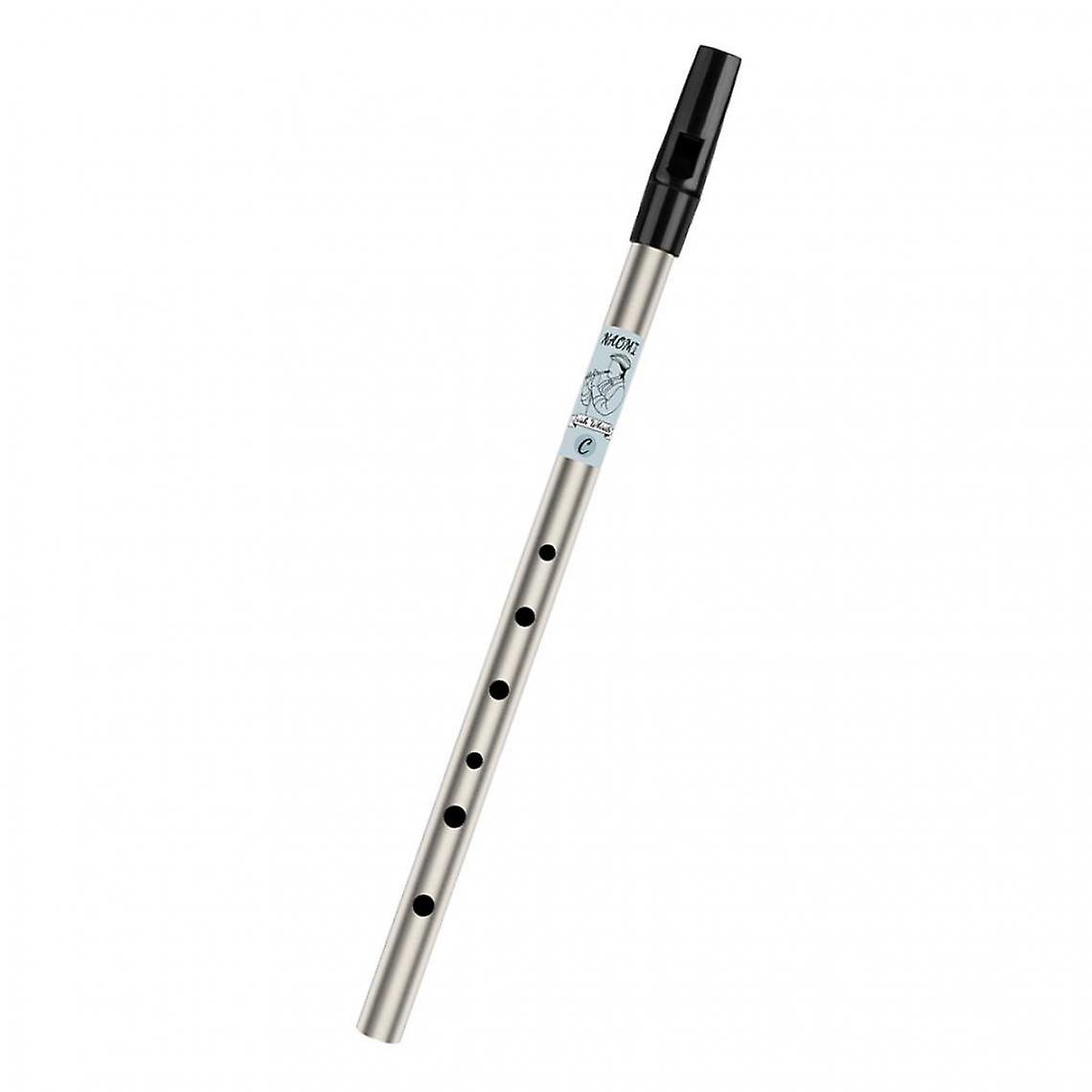 Triditional Irish Tin Whistle Flute 6 Hole Tin Penny Whistle High C Silver