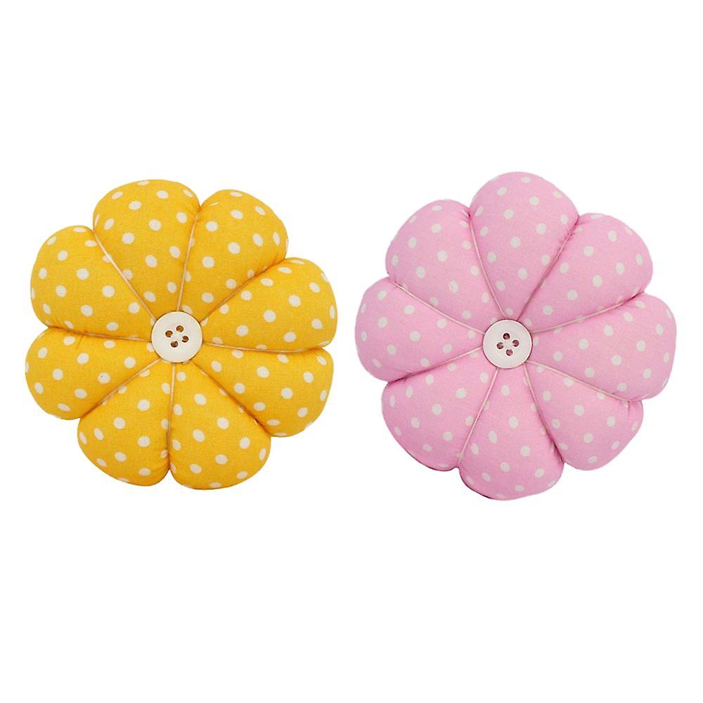 قطع اليقطين المعصم دبوس وسادة يمكن ارتداؤها إبرة دبوس وسادة الأصفر والوردي